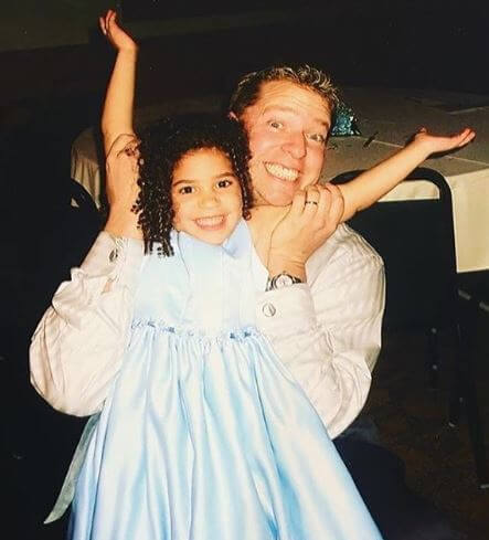 Kennedy Owen with her father.
